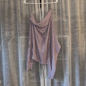 Free People We the Free Lavender Off the Shoulder Top (S)